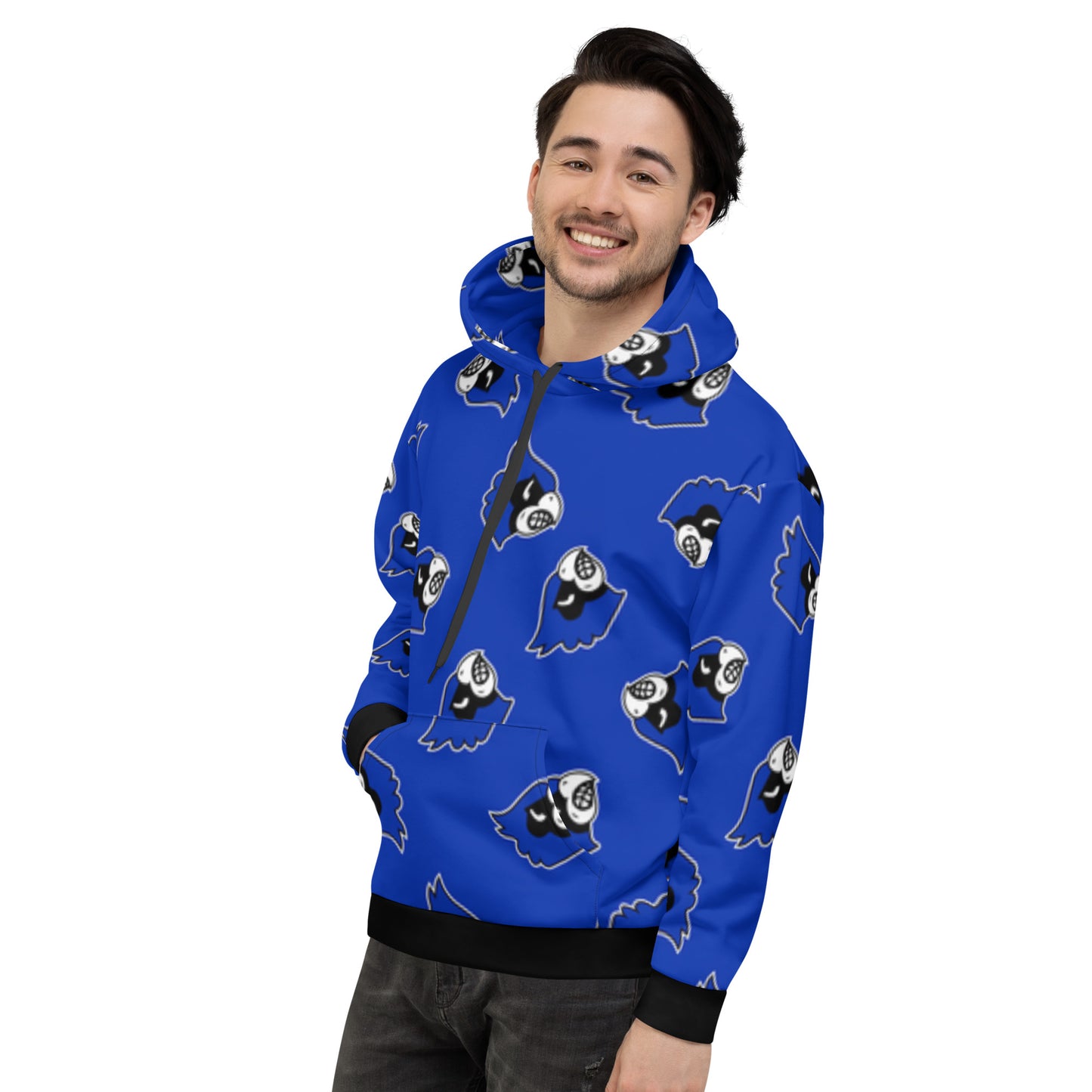 Blue Jay Tossed Print Hoodie