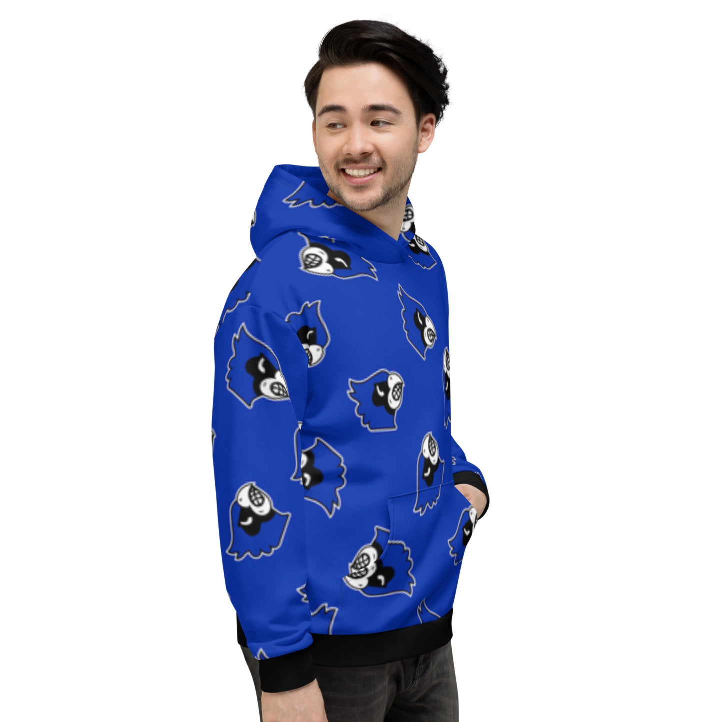 Blue Jay Tossed Print Hoodie
