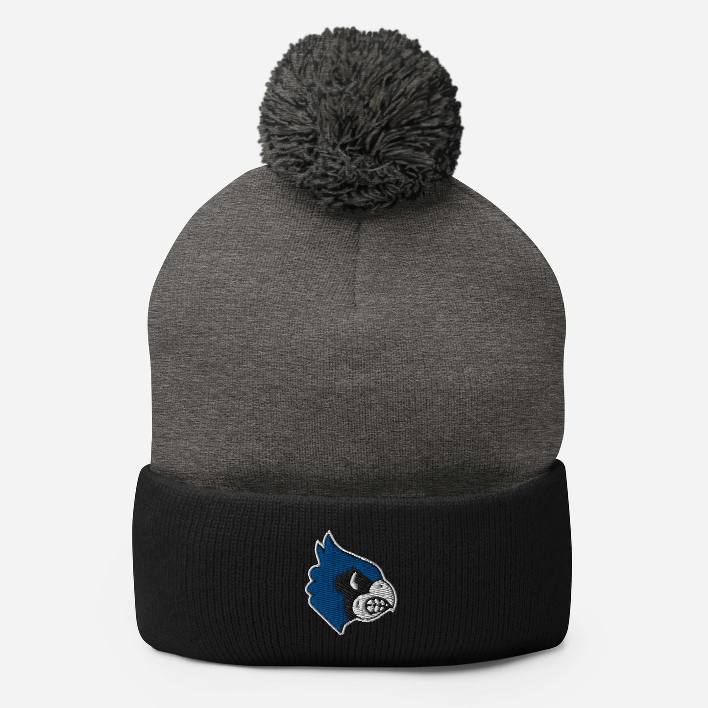 Blue Jay Pom-Pom Beanie