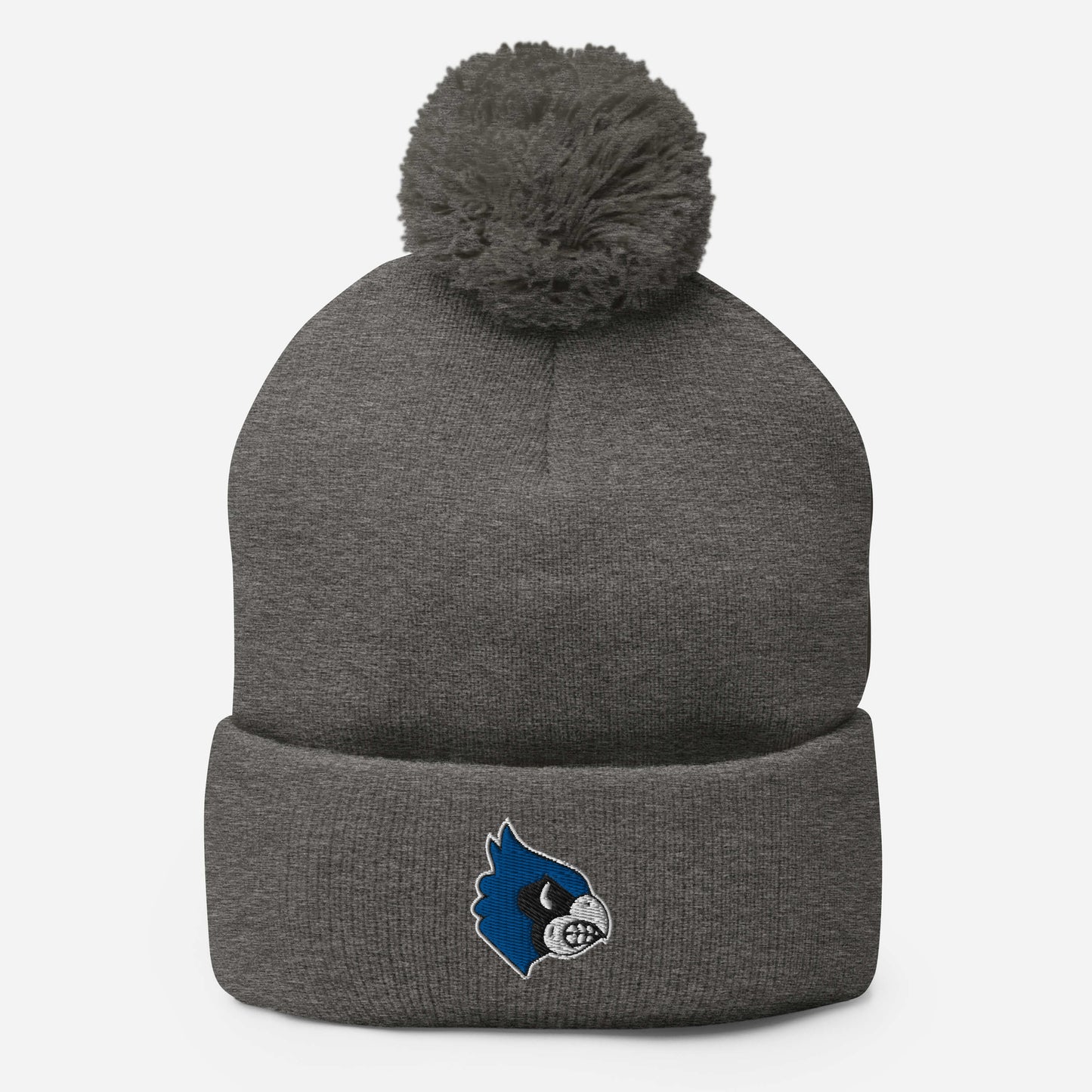Blue Jay Pom-Pom Beanie