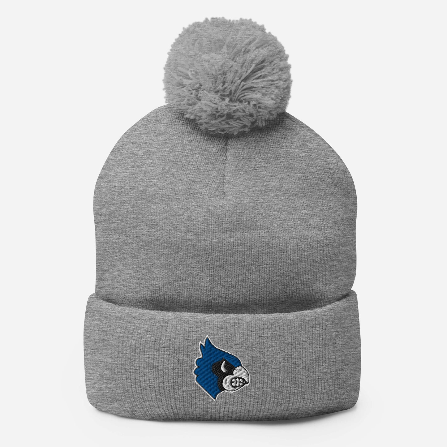 Blue Jay Pom-Pom Beanie