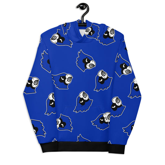 Blue Jay Tossed Print Hoodie