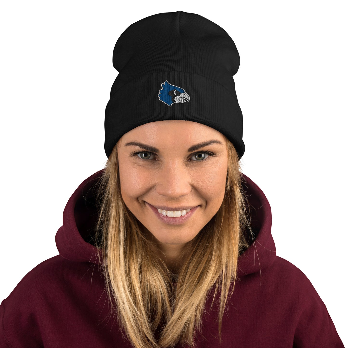 Blue Jay Embroidered Beanie