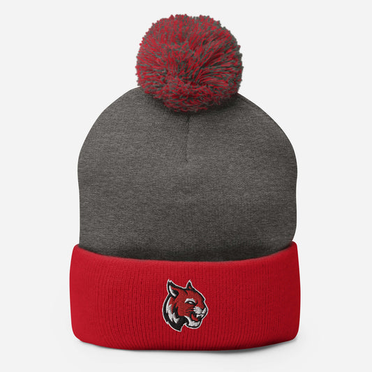 Wildcat Pom-Pom Beanie