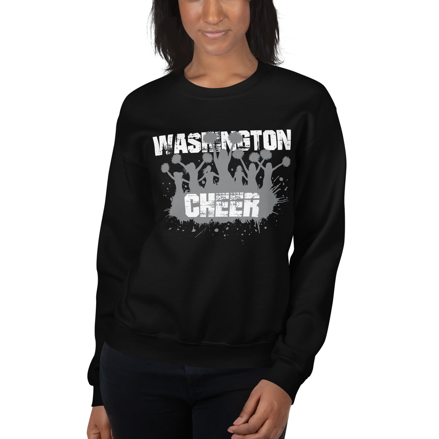 Washington Cheer Grunge Crew Neck